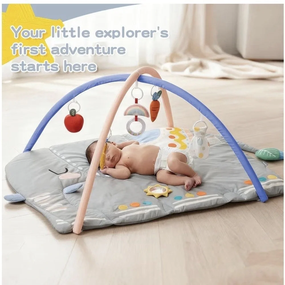 Baby Play Gym Tummy Time Mat‎ Oversize Elephant Activity Mat With 6 Detachable